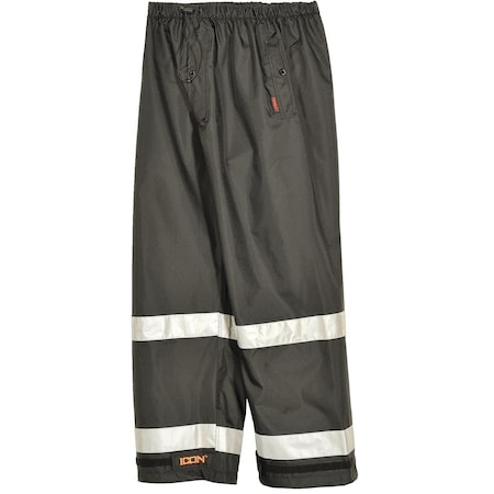 Tingley Rain Pants, Polyurethane, Elastic Closure, Black, Size XL P24123.XL